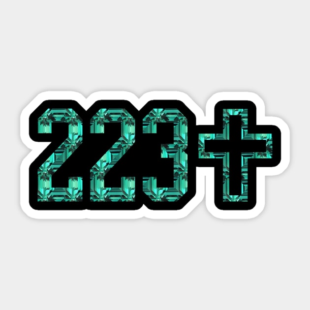 223 Emerald Sticker by Leflex